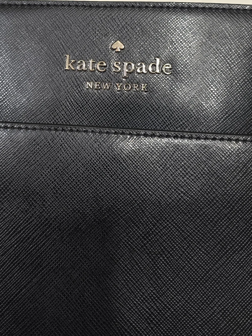 kate spade Black Leather Staci Laptop Tote